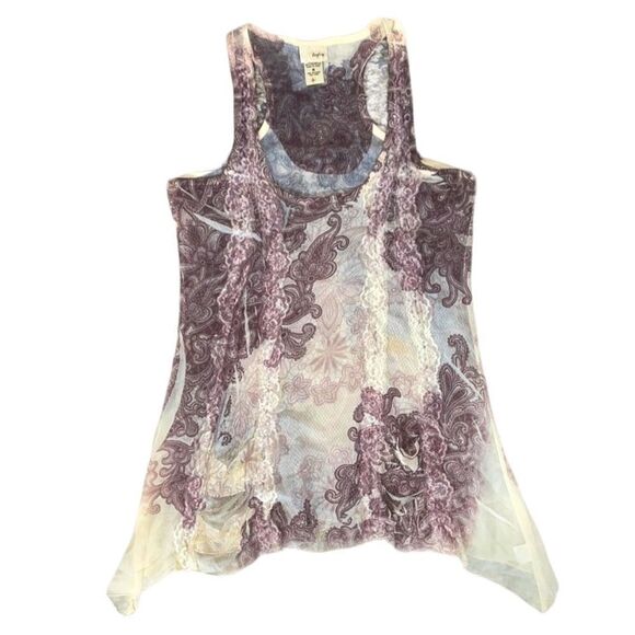 Daytrip ruffle shark bite tank top size S - Picture 1 of 8